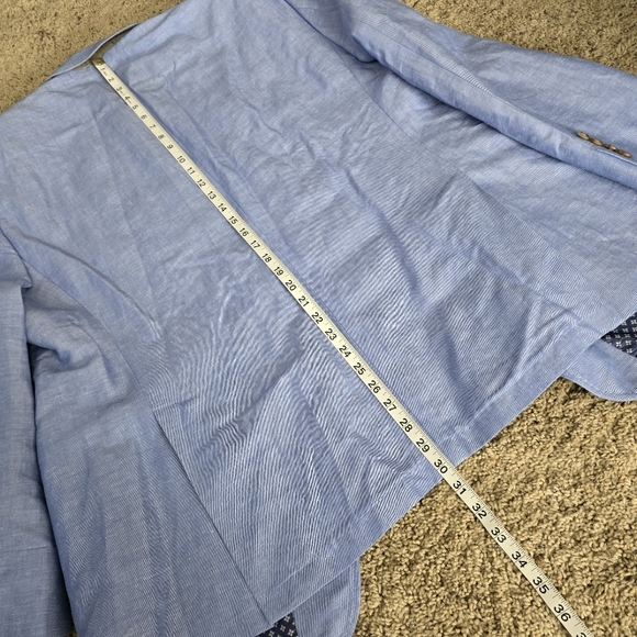 Allen Flusser Light Blue 2 Button Blazer - Picture 11 of 12